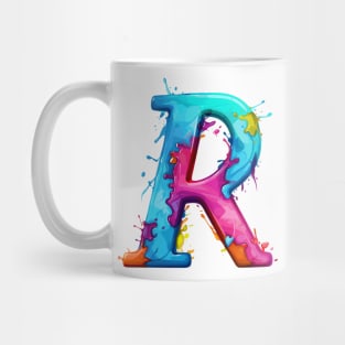 letter R, cartoon art v1 Mug